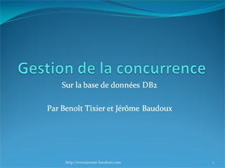 Gestion de la concurrence DB2
