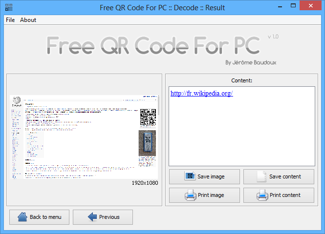 Free QR Code For PC